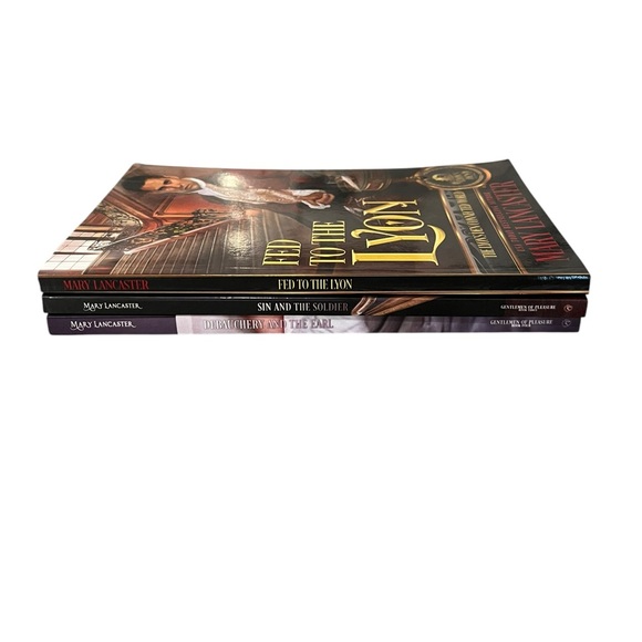 Mary Lancaster Book Lot Fed To The Lyon Sin & The Soldier Romance Intrigue SC - Picture 3 of 12